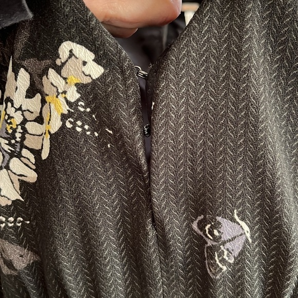 Free People All I Got Midi Maxi Dress Tiered Deep V Floral Boho Sz 0 - Picture 14 of 16